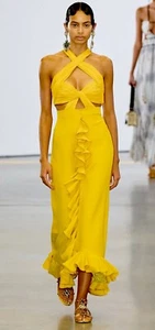 *GIAMBATTISTA VALLI* Runway S/S 2023 Cutout Halterneck Maxi Dress NWT - Picture 1 of 14