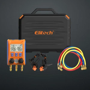 Refurbished Elitech HVAC Manifold Gauge APP Control LMG-10W w/Hoses - Picture 1 of 6