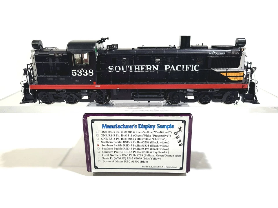 Overland OMI SP RSD-5 Southern Pacific Black Widow #5338 HO Brass #AA-1300-1* - Image 1 of 4