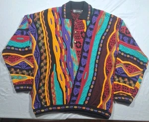 VTG Tundra Canada Southwestern Colors Medium Chunky Button Up Collared Sweater - Picture 1 of 11