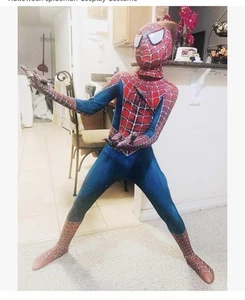 The Amazing Spiderman Jumpsuit Spider-man Cosplay Costume Bodysuit For Kids - Picture 1 of 5