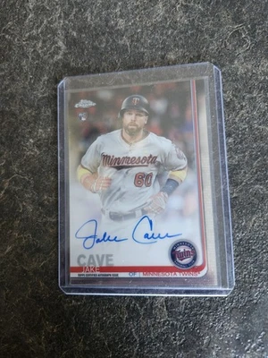 2019 Topps Chrome Rookie Auto Jake Cave Card# RA-JC - Image 1 of 2