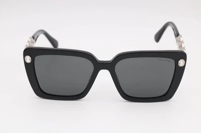 Gafas de sol cuadradas negras Swarovski SK6032 100187 55-17-145 Foto 1 de 4