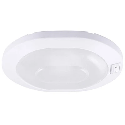 Facon 12V RV Ceiling Light with On&Off Switch, Oval Pancake Dome Light, RV In...