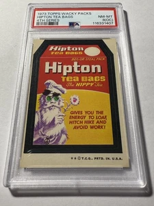 Hipton Tea Bags 4th Series 1973 Topps Wacky Packages PSA 8(OC) NM-MT - Picture 1 of 3