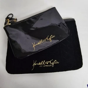 Kendall Kylie schwarz Kosmetiktasche Set Vinyl kleine Tasche groß Samtimitat Tasche - Bild 1 von 4