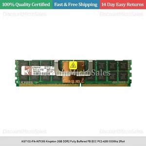 KG7132-IFA-INTC0S Kingston 2GB DDR2 Fully Buffered FB ECC PC2-4200 533Mhz 2Rx4 - Picture 1 of 1