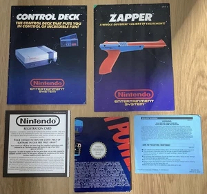Nintendo NES Console + Zapper Manuals / Registration Card / Poster - Picture 1 of 8
