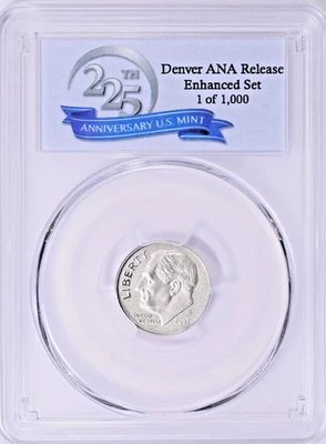 2017-S Roosevelt Dime 10C From Enhanced Unc Set Denver FDOI PCGS SP70 FB - #5994 - Image 1 of 2