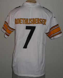 Ben Roethlisberger #7 Pittsburgh Steelers White Nike Sewn NFL Jersey Men Medium - Picture 1 of 8