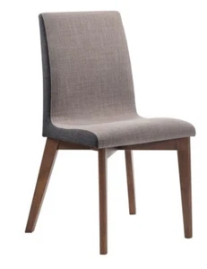 Redbridge Upholstered Side Chairs Grey And Natural Walnut (Set Of 2) - Picture 1 of 3