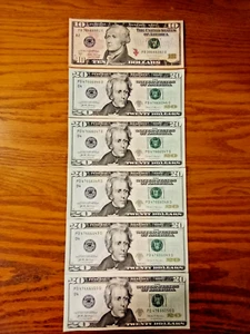 New Crisp Uncirculated Sequential 20 Dollar Bills plus Bonus 10 Bill $666$ - Picture 1 of 4