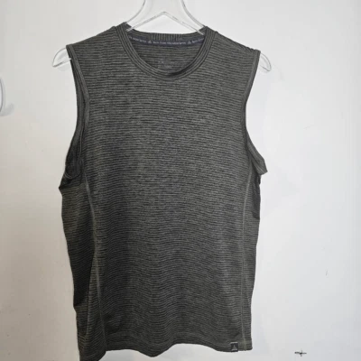 Prana Mens Small Hardesty Performance Tank Sleeveless Athletic Shirt Gray Green - Image 1 of 3