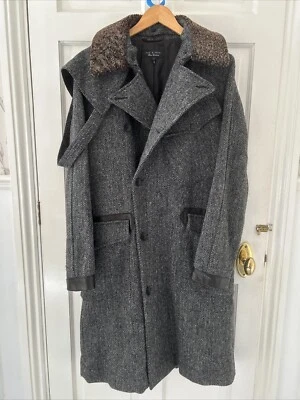 Rag & Bone Grey Herringbone Tweed Dispatch Rider Coat Size 40 BNWoT Ltd Edition - Image 1 of 4