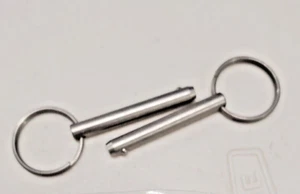 New 1/4 x 1 1/2" Quick-Release Detent Pin, 1" Ring, 18-8 Stainless Steel (2ea) - Picture 1 of 3