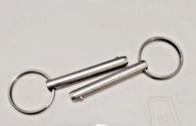 Novo pino de retenção de liberação rápida 1/4 x 1 1/2", anel de 1", aço inoxidável 18-8 (2ea) - Imagem 1 de 3