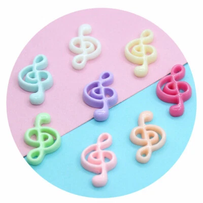 20-pack Resin Musical Note Embellishment Flat Back Scrapbook Decor Craft 21*14mm - Image 1 of 4
