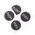  4 Sets Pvc Push Sticker Shopping Mall Door Sign Window Pull Stickers