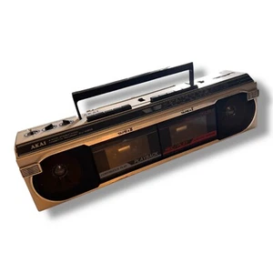 AKAI 3 Band Stereo Dual Cassette Recorder Tape Deck Boombox (AJ-W203) NO CABLE - Picture 1 of 13