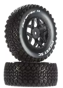 New Duratrax Mounted Tires / Wheels Picket SC C2 DTXC3875 - Picture 1 of 1