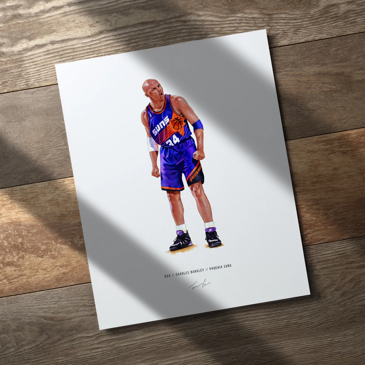Charles Barkley Phoenix Suns Basketball Vintage Sports Posters | eBay