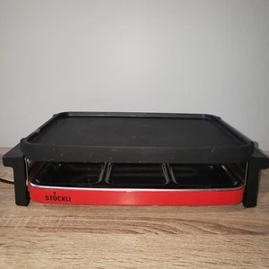 Swissmar Classic Raclette Grill - Red Non-Stick Reversible - 6 Portions - Picture 1 of 9