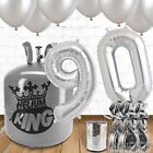90th Birthday Helium Gas Package with Silver Balloons