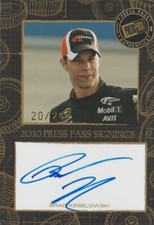 2010 PRESS PASS SIGNINGS Autograph Card Of BRAD KESELOWSKI# 20/25