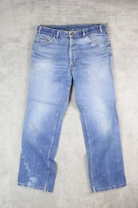 Vintage Men's Levi's Distressed Faded Worn Straight Leg Blue Jeans Fits 34x28 - Picture 1 of 4
