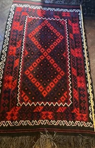 Balouch Afghan Oriental Area Rug Hand-Knotted Living Room Carpet 69" x 40" - Picture 1 of 12