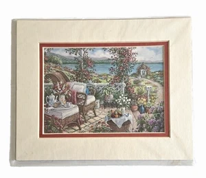 Desayuno en la terraza doble mate estampado vintage sin marco 8x10" nuevo - Imagen 1 de 5