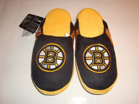 NHL Boston Bruins Team Jersey Indoor/Outdoor Slippers ~ Size XL (13-14) ~ NWT Cover