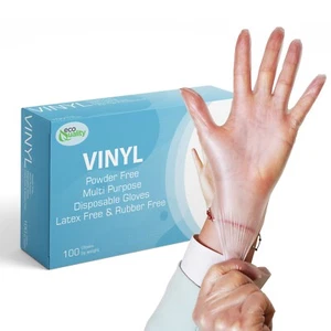 X-Large Disposable Vinyl Gloves Food Service Janitorial Latex Powder Free 2000pc - Picture 1 of 4