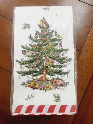 CR Gibson SPODE CANDY CANE TREE Pack of 32 Paper Dinner Napkins Christmas NWT - Image 1 of 2