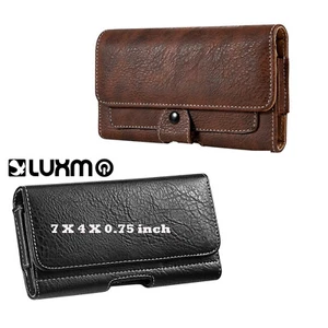 7 in x 4inch Extra Large Pouch Belt Clip Leather Holster Carrying Case for Phone - Picture 1 of 49