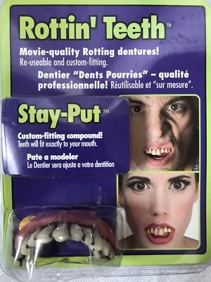 Dentaduras postizas Rottin' Teeth Stay-put disfraz dientes Foto 1 de 3