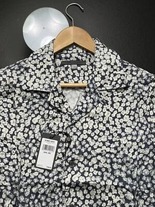 Camisa de lujo para hombre de la colección John Varvatos - estampado floral - modal - $188 nueva con etiquetas - Imagen 1 de 13