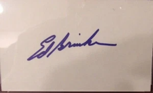 ED BRINKMAN MLB HAND SIGNED INDEX CARD CUT SIGNATURE AUTO SLABBED PSA/DNA - Picture 1 of 2