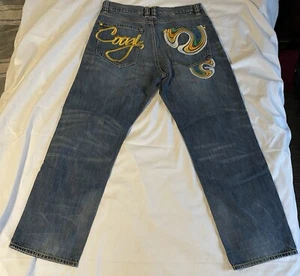 VTG. Coogi baggy jeans W36L34 Hip Hop Embroidered Logo Skater - Picture 1 of 20