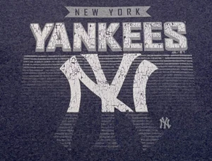 New York Yankees T Shirt Mens Size XL Blue Short Sleeve Majestic MLB - Picture 1 of 6