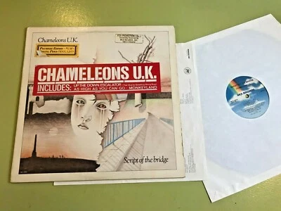 Chameleons U.K. Script of The Bridge lp '83 w/lyric insert PROMO mca39014 usa ! - Image 1 of 3
