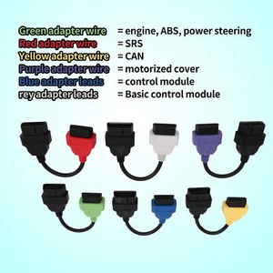 6 Pcs For MultiECUScan Adapter Cable OBD2 Diagnostic ECU Scan Tool Cable