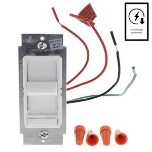 Weiß BELEUCHTETER 3-Wege Schiebedimmer voreingestellte Glühlampe magnetisch Niedervolt 6618-PLW - Bild 1 von 6