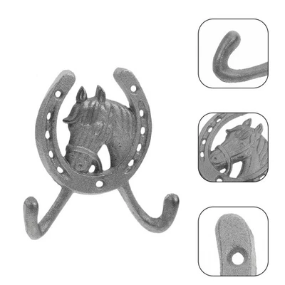  2 Pcs Ganci Per Muro Gancio Appendiabiti Garage Appendere in Ghisa - Immagine 1 di 4