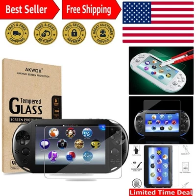 Ultra Durable Tempered Glass Screen Protectors for PlayStation Vita 2000, 2 Pack - Image 1 of 4