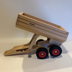 Rimorchio ribaltabile in legno Fagus - Camion costruzioni giocattolo Montessori per bambini - Foto 1 di 11