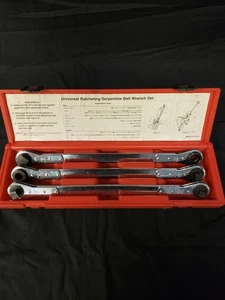 MAC TOOLS SBTMSET 3 PC RATCHETING SERPENTINE BELT WRENCH SET IN HARD (B26001120) - Picture 1 of 12