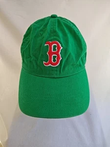Boston Red Sox Hat Cap Green Red B Size Large Washed out Sox Logo MLB Baseball - Picture 1 of 8