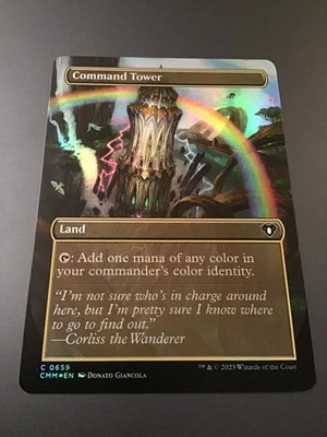 MTG Commander Masters #0659 Borderless Foil Command Tower - Image 1 of 2
