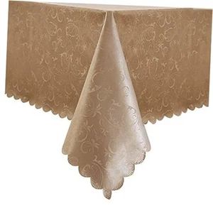Rectangle Vinyl Tablecloth,100% Waterproof Heavy Duty Oil Spill Proof Stain - Picture 1 of 7